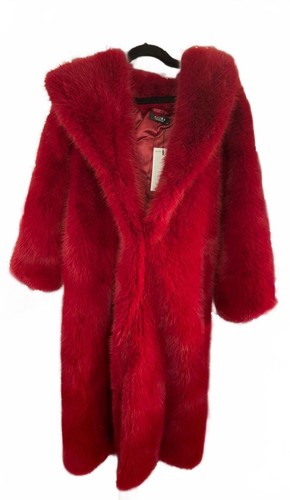 Akira red faux - fur, coat